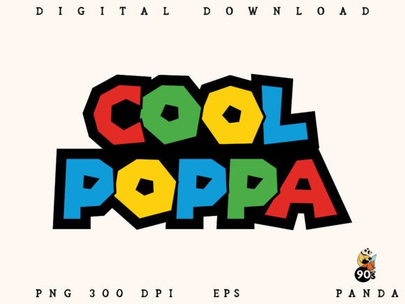 Cool Poppa Funny PNG EPS Design Review