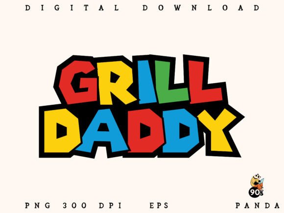 Grill Daddy Retro PNG EPS Design Review