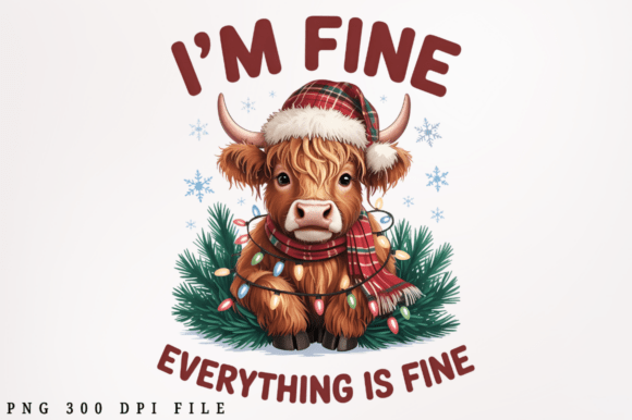 I m Fine Everything is Fine Christmas Graphics for Crafts