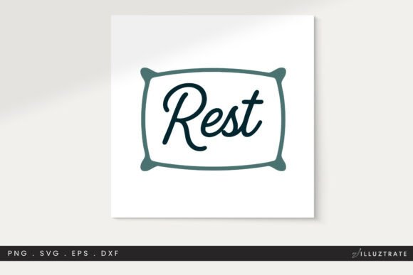 Rest SVG Self Care Wellness Quote Clip for Graphics and Crafts